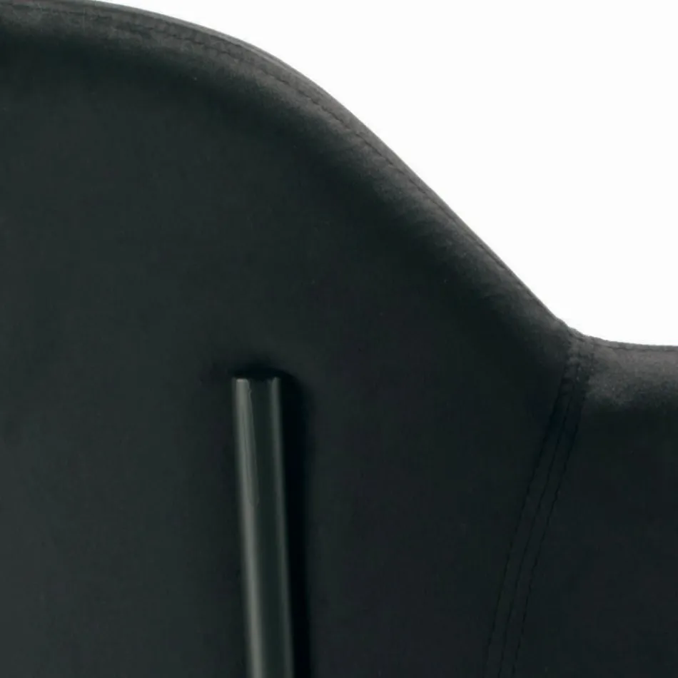 Cadeira de sala em aço e veludo fabricada na Itália - Foggia Viadurini