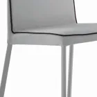 Cadeira de sala de estar com pernas estofadas e lacadas Made in Italy - Catania Viadurini