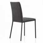 Cadeira de sala de estar com pernas estofadas e lacadas Made in Italy - Catania Viadurini