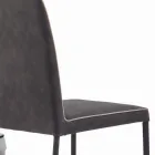 Cadeira de sala de estar com pernas estofadas e lacadas Made in Italy - Catania Viadurini