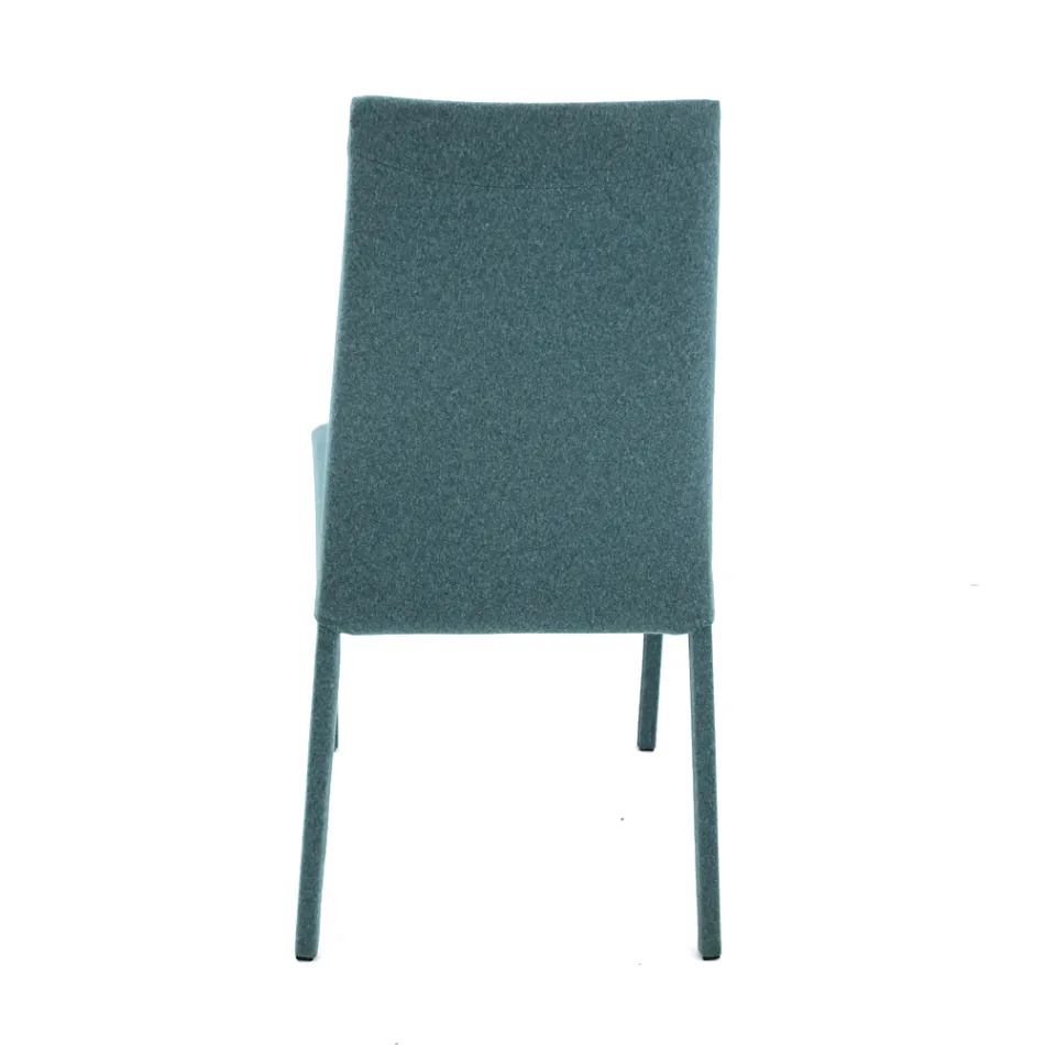 Cadeira de sala forrada com tecido fabricado na Itália - Roslin Viadurini