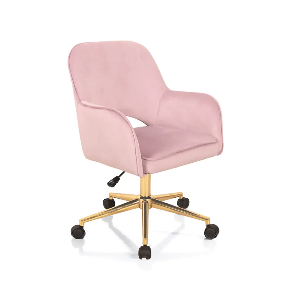 Cadeira de Escritório Base Metálica e Assento em Tecido - Anguila Viadurini