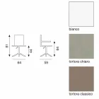 Cadeira de escritório de couro branco em Michelle ecologista Viadurini