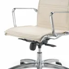 Cadeira de escritório com monocoque em imitação de couro fabricada na Itália Agata Viadurini