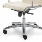 Cadeira de escritório com monocoque em imitação de couro fabricada na Itália Agata Viadurini