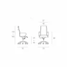 Cadeira de escritório com monocoque em imitação de couro fabricada na Itália Agata Viadurini