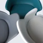 Cadeira de Escritório com Rodízios, Braços e Assento Regulável em Altura - Iuri Viadurini