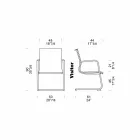 Cadeira ergonômica trenó de escritório com braços Made in Italy - Filanna Viadurini