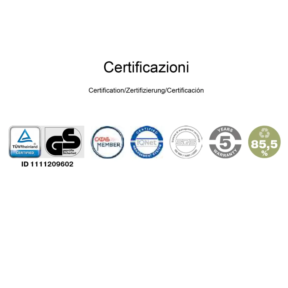 Cadeira ergonômica trenó de escritório com braços Made in Italy - Filanna Viadurini