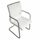 Cadeira ergonômica trenó de escritório com braços Made in Italy - Filanna Viadurini