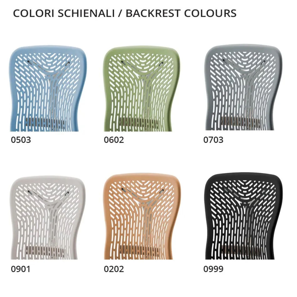 Cadeira de escritório ergonômica e giratória com apoios de braços Made in Italy - Fulvio Viadurini