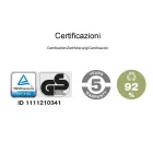 Cadeira de escritório ergonômica e giratória com apoios de braços Made in Italy - Fulvio Viadurini