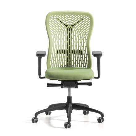 Cadeira de escritório ergonômica e giratória com apoios de braços Made in Italy - Fulvio Viadurini