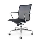 Cadeira de escritório giratória ergonômica com rodas e apoios de braço - Filanna Viadurini