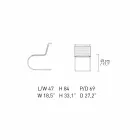 Cadeira de escritório em Cana Natural e Aço Cromado Made in Italy - Formentera Viadurini