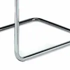 Cadeira de escritório de couro com estrutura de aço cromado Made in Italy - Elite Viadurini