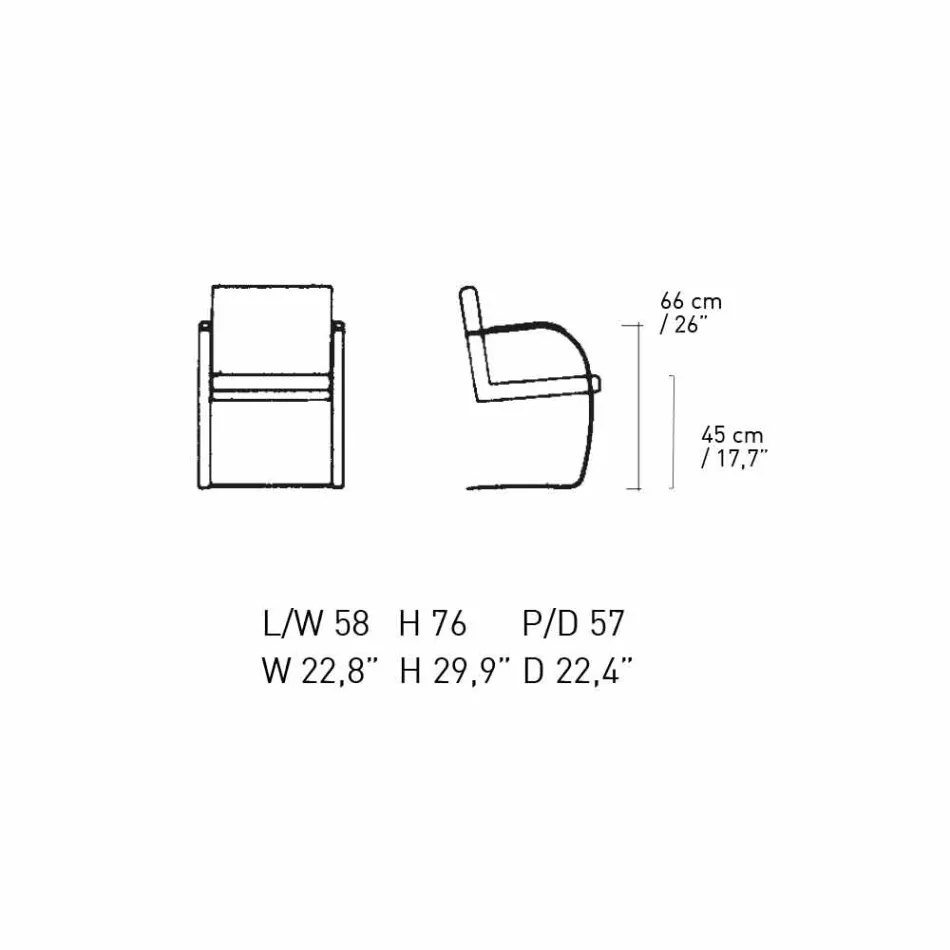 Cadeira de escritório de couro com estrutura de aço cromado Made in Italy - Quartz Viadurini