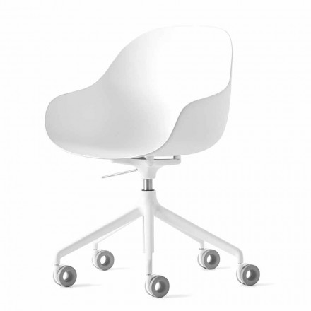 Cadeira de escritório em polipropileno com rodas Made in Italy - Connubia Academy Viadurini