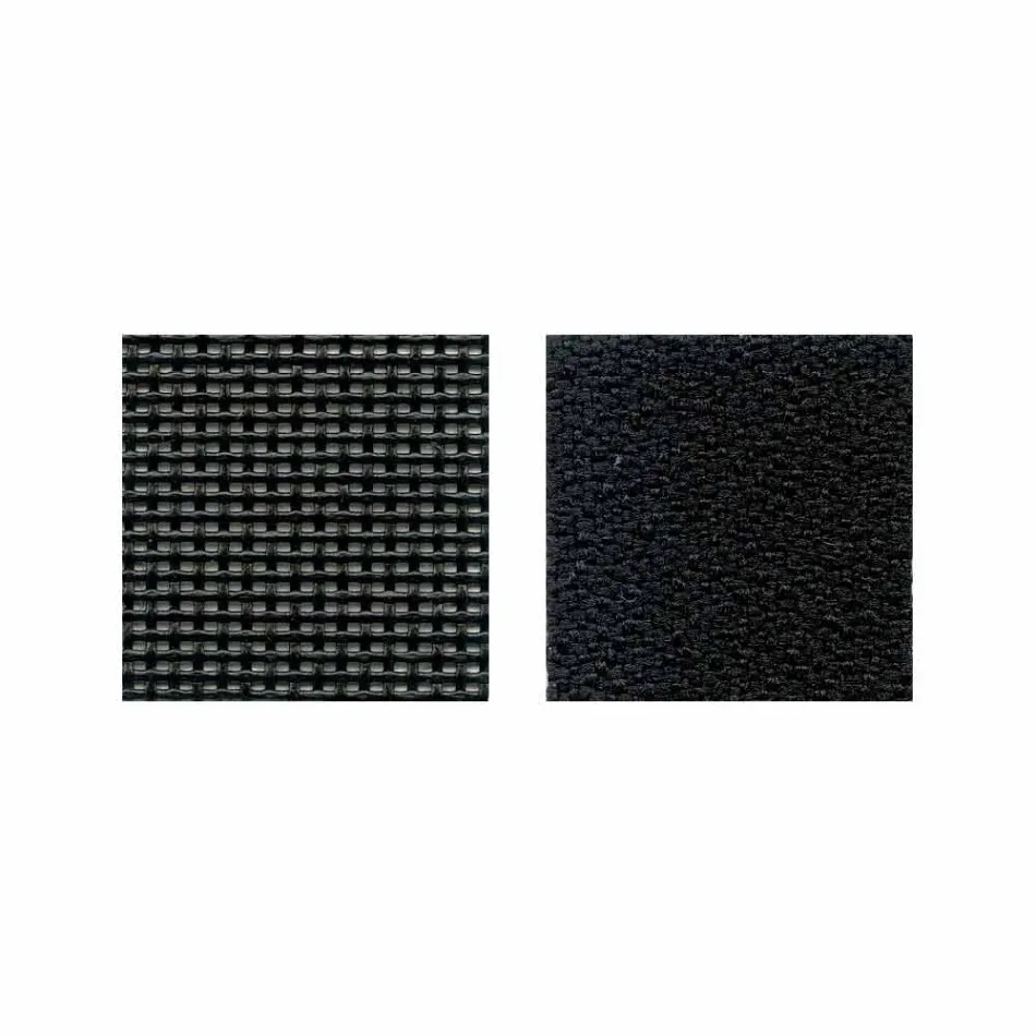 Cadeira de Escritório Semi-Direcional em Tecnorete e Tecido Preto - Vespasiano Viadurini