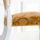 Cadeira de design clássico em madeira com enfeites de folha de ouro Tristan Viadurini