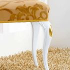 Cadeira de design clássico em madeira com enfeites de folha de ouro Tristan Viadurini