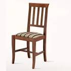 Cadeira de design clássico em madeira e assento em tecido fabricado na Itália - Dorina Viadurini