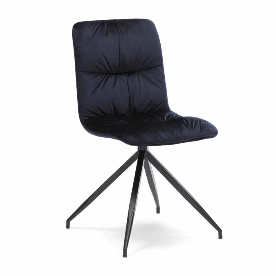 Cadeira de design moderno estofada em tecido Chiara Viadurini