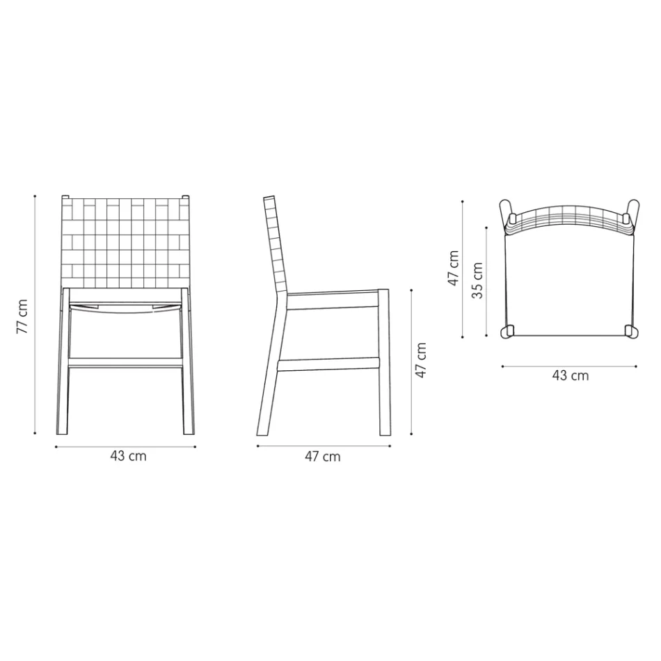 Cadeira de alta qualidade em madeira de faia e couro fabricada na Itália, 2 peças - Nora Viadurini
