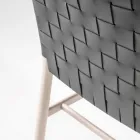 Cadeira de alta qualidade em madeira de faia e couro fabricada na Itália, 2 peças - Nora Viadurini