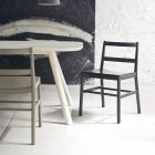 Cadeira de alta qualidade em madeira maciça de faia fabricada na Itália, 2 peças - Nora Viadurini