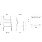 Cadeira de alta qualidade em madeira maciça de faia fabricada na Itália, 2 peças - Nora Viadurini