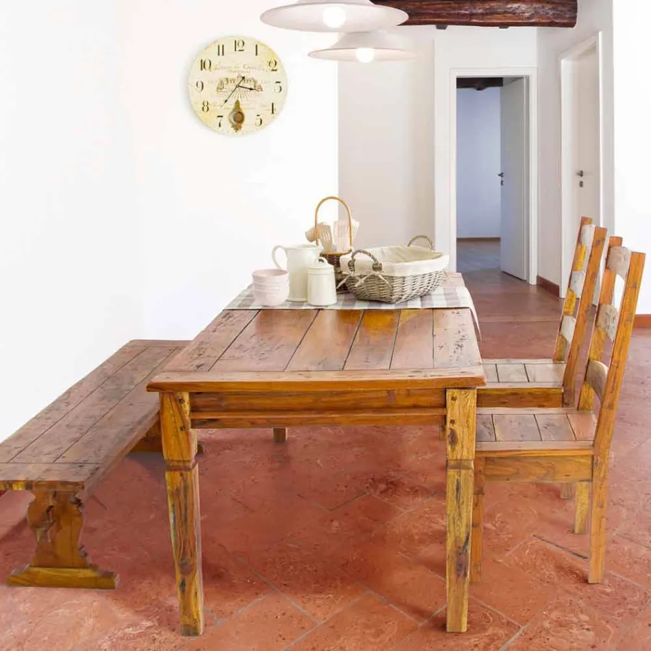 Cadeira Design Clássico em Madeira Maciça de Acácia Homemotion - Moritz Viadurini