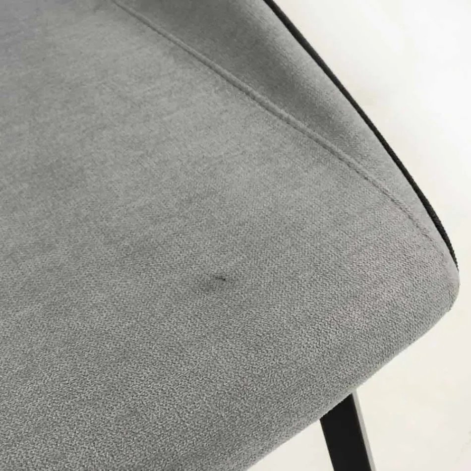 Cadeira design em tecido com pernas quadradas made in Italy, 4 peças - Oriella Viadurini