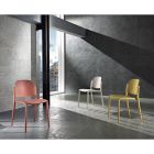 Cadeira Empilhável Design Moderno em Polipropileno Colorido 4 Peças - Rapunzel Viadurini
