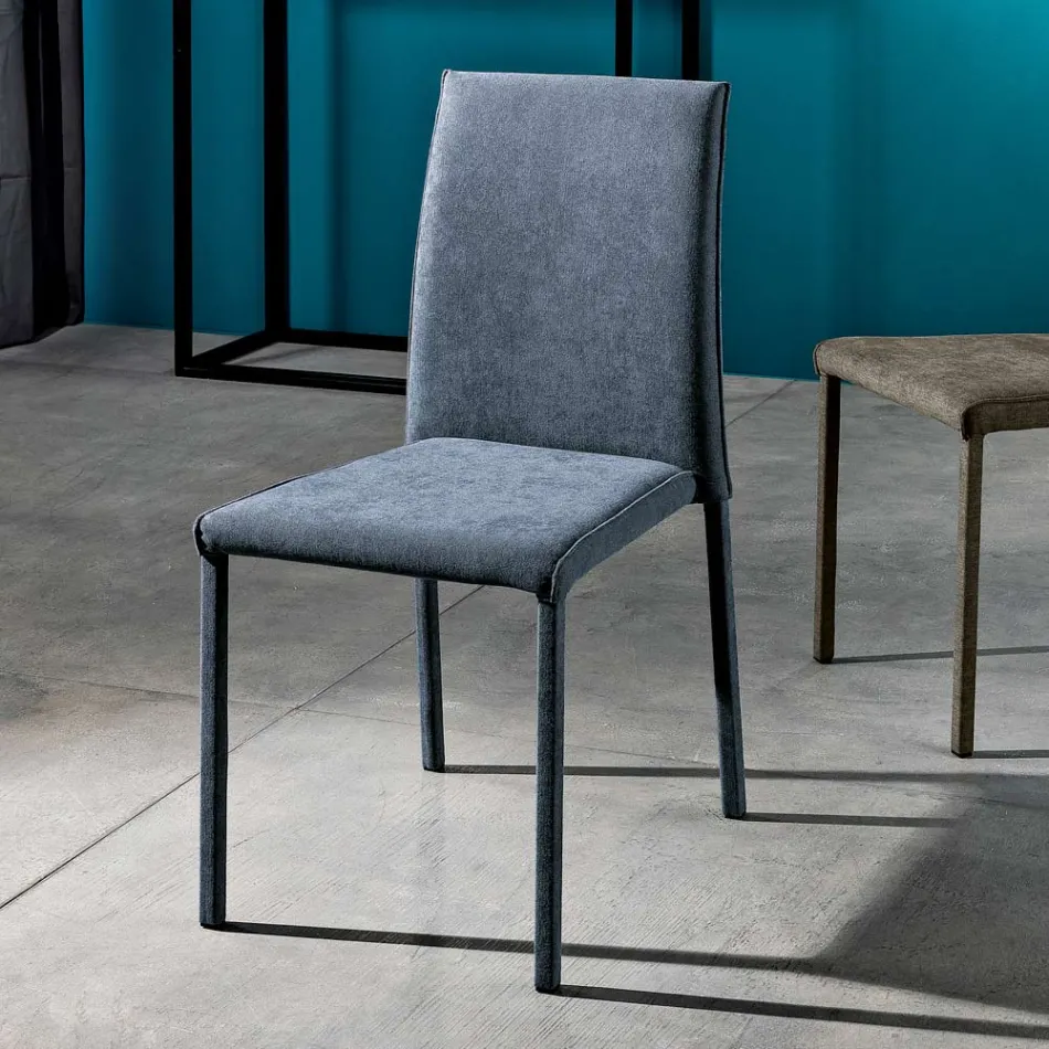 Cadeira de tecido de design para sala de jantar feita na Itália, Conny Viadurini
