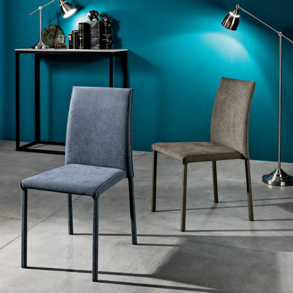 Cadeira de tecido de design para sala de jantar feita na Itália, Conny Viadurini