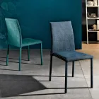 Cadeira de tecido de design para sala de jantar feita na Itália, Conny Viadurini