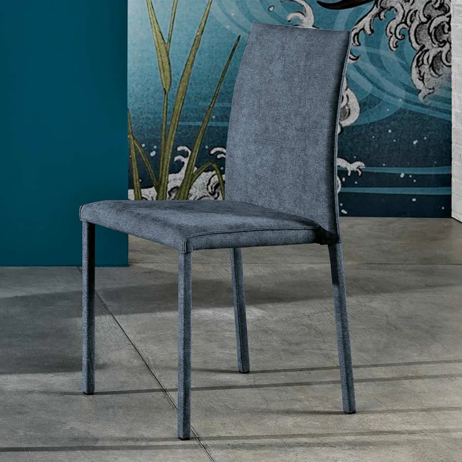 Cadeira de tecido de design para sala de jantar feita na Itália, Conny Viadurini