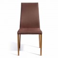 Cadeira de design em tecido revestido Amalia, H.96 cm, fabricado na Itália