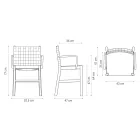 Cadeira Luxo em Faia Lacada Bege e Couro Tecido Made in Italy - Nora Viadurini