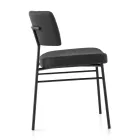 Cadeira de tecido luxuosa com base de metal fabricada na Itália, 2 peças - Alasca Viadurini