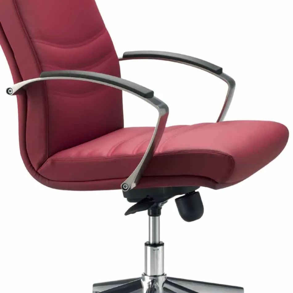 Cadeira executiva do escritório de casaco de couro Deborah Viadurini