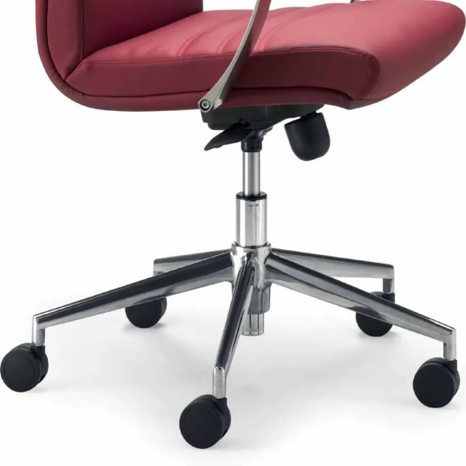 Cadeira executiva do escritório de casaco de couro Deborah Viadurini