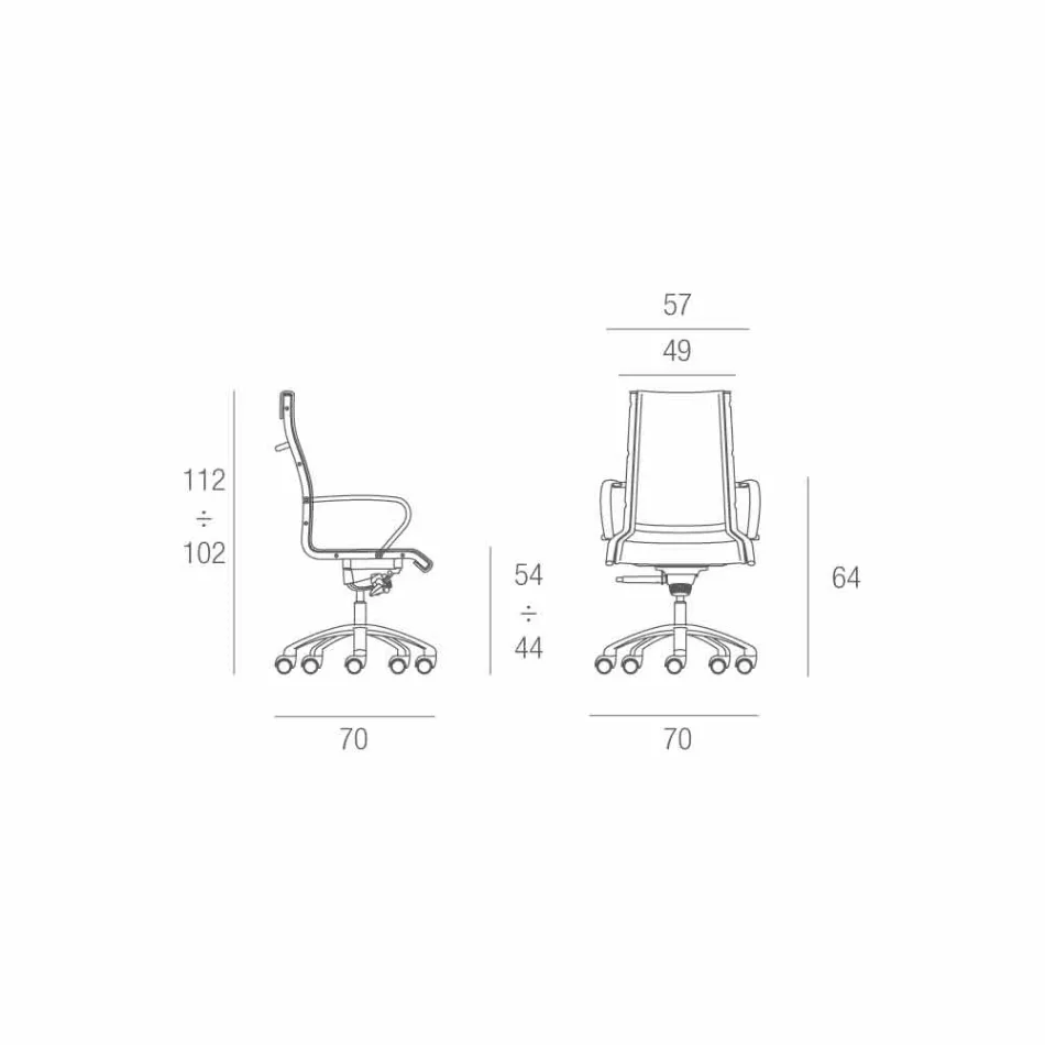 Cadeira executiva de design produzida na Itália na rede Agata Viadurini