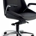 Cadeira executiva em pele de faia Ada Angelo Pinaffo & Gorgi Viadurini