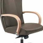 Cadeira direcional em flor de âmbar moderno tipo de couro real Viadurini