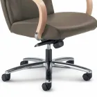 Cadeira direcional em flor de âmbar moderno tipo de couro real Viadurini