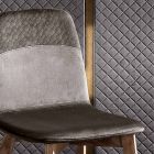 Cadeira Elegante de Design Moderno em Veludo Colorido e Madeira - Bizet Viadurini