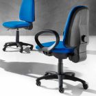 Cadeira de escritório giratória moderna ergonômica em couro sintético ou tecido - Calogera Viadurini