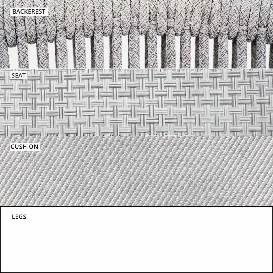 Cadeira de exterior com braços Empilhável estofado H 78cm - Smart by Varaschin Viadurini